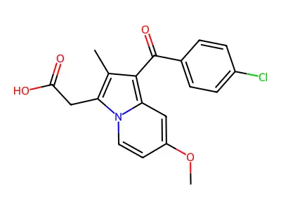 3-INDOLIZINEACETIC ACID, 1-(p-CHLOROBENZOYL)-6-METHOXY-2-METHYL- structure