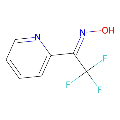 N-(2,2,2-trifluoro-1-pyridin-2-ylethylidene)hydroxylamine structure