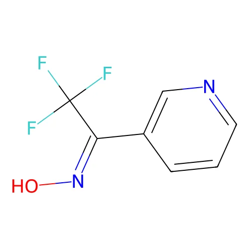N-(2,2,2-trifluoro-1-pyridin-3-ylethylidene)hydroxylamine structure