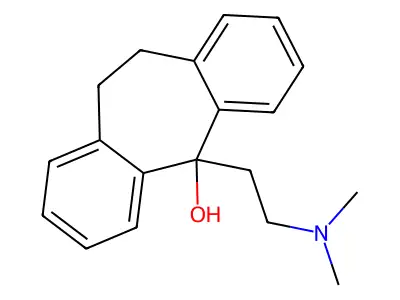 5H-Dibenzo(a,d)cyclohepten-5-ol, 10,11-dihydro-5-(2-dimethylaminoethyl)- structure