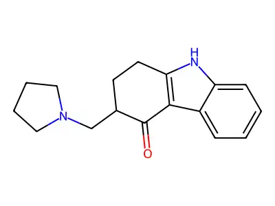 1,2,3,9-Tetrahydro-3-(1-pyrrolidinylmethyl)-4H-carbazol-4-one structure
