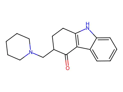 2,3-Dihydro-3-(piperidino)methyl-4(1H)-carbazolone structure