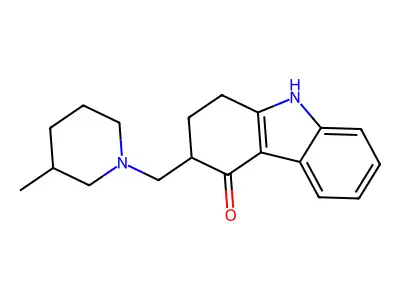 4(1H)-Carbazolone, 2,3-dihydro-3-((3-methylpiperidino)methyl)- structure