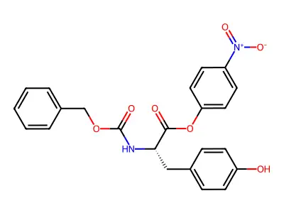 N-benzyloxycarbonyltyrosine-4-nitrophenyl ester structure