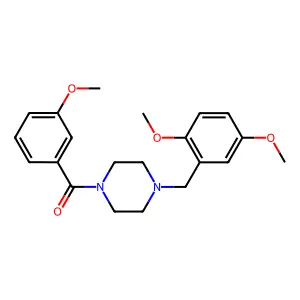 [4-(2,5-Dimethoxybenzyl)piperazin-1-yl](3-methoxyphenyl)methanone structure