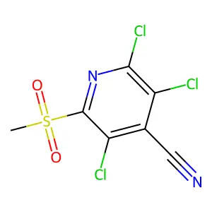 4-Pyridinecarbonitrile, 2,3,5-trichloro-6-(methylsulfonyl)- structure