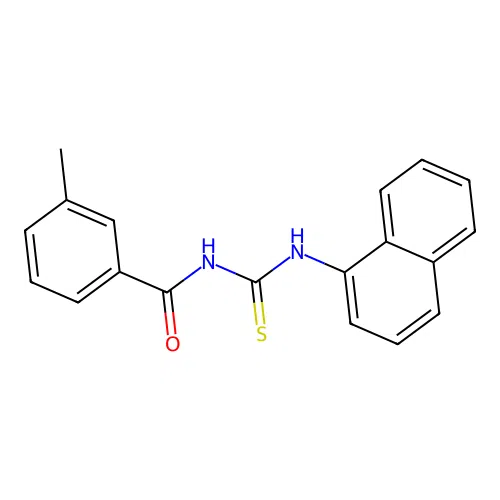 3-methyl-N-(naphthalen-1-ylcarbamothioyl)benzamide structure