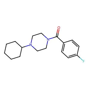 (4-Cyclohexylpiperazin-1-yl)(4-fluorophenyl)methanone structure