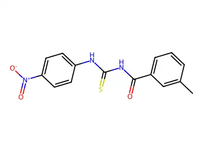 3-methyl-N-[(4-nitrophenyl)carbamothioyl]benzamide structure