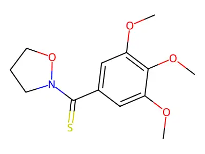 Isoxazolidine, 2-(3,4,5-trimethoxythiobenzoyl)- structure