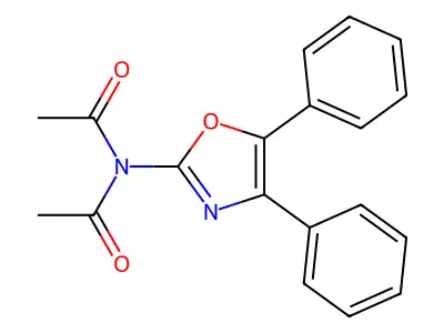 Acetamide, N-acetyl-N-(4,5-diphenyl-2-oxazolyl)- structure