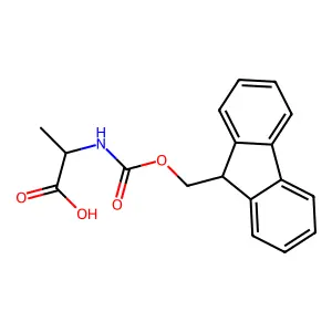 2-({[(9H-fluoren-9-yl)methoxy]carbonyl}amino)propanoic acid structure