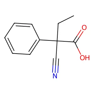 Benzeneacetic acid, alpha-cyano-alpha-ethyl- structure
