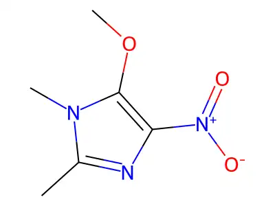 5-Methoxy-1,2-dimethyl-4-nitro-1H-imidazole structure