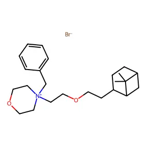 Morpholinium, 4-benzyl-4-(2-(2-(6,6-dimethyl-2-norpinyl)ethoxy)ethyl)-, bromide structure