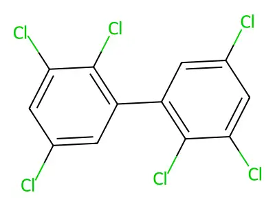 2,2',3,3',5,5'-Hexachlorobiphenyl structure