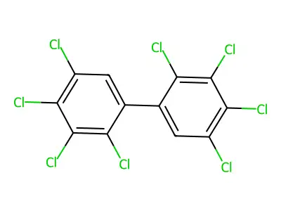 2,2',3,3',4,4',5,5'-Octachlorobiphenyl structure