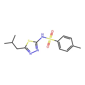 p-Toluenesulfonamide, N-(5-isobutyl-1,3,4-thiadiazol-2-yl)- structure