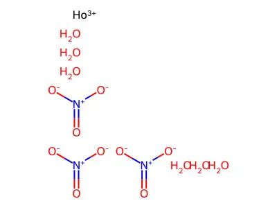 Holmium(III) nitrate, hexahydrate (1:3:6) structure