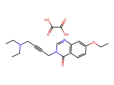 4(3H)-Quinazolinone, 3-(4-(diethylamino)-2-butynyl)-7-ethoxy-, oxalate (1:1) structure