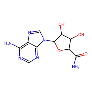 1-(6-Amino-9H-purin-9-yl)-1-deoxy-beta-D-ribofuranuronamide structure