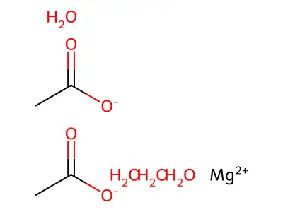 Acetic acide, magnesium salt, octahydrate structure