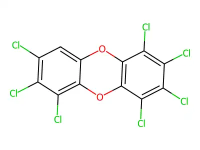 1,2,3,4,6,7,8-Heptachlorodibenzo-P-dioxin structure