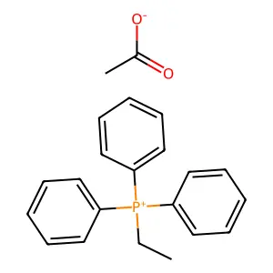 Ethyltriphenylphosphonium acetate structure