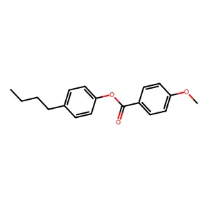 Benzoic acid, 4-methoxy-, 4-butylphenyl ester structure