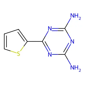 6-(Thiophen-2-yl)-1,3,5-triazine-2,4-diamine structure