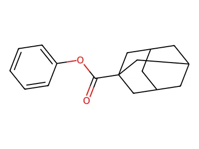 3-Adamantanecarboxylic acid, phenyl ester structure
