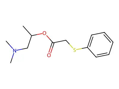 Acetic acid, (phenylthio)-, 2-(dimethylamino)-1-methylethyl ester structure
