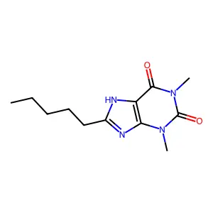 8-Pentyltheophylline structure