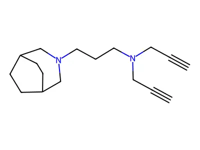 3-Azabicyclo(3.2.2)nonane-3-propanamine, N,N-di-2-propynyl- structure