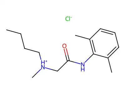 Acetamide, 2-(butylmethylamino)-N-(2,6-dimethylphenyl)-, hydrochloride (1:1) structure