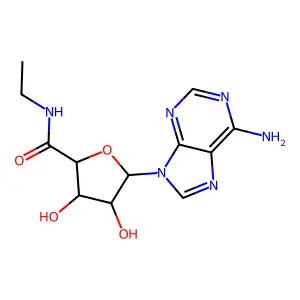 (2S,3S,4R)-5-(6-aminopurin-9-yl)-N-ethyl-3,4-dihydroxyoxolane-2-carboxamide structure