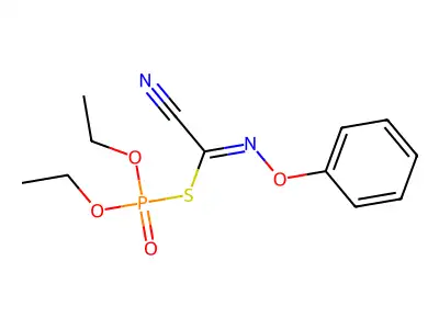 diethoxyphosphoryl 1-cyano-N-phenoxymethanimidothioate structure
