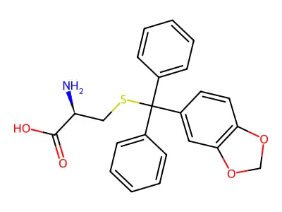 Alanine, 3-((alpha,alpha-diphenylpiperonyl)thio)-, L- structure
