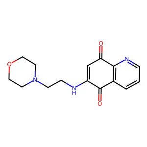 5,8-Quinolinedione, 6-(2-morpholinoethyl)amino- structure