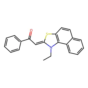 2-(1-Ethylbenzo[e][1,3]benzothiazol-2-ylidene)-1-phenylethanone structure