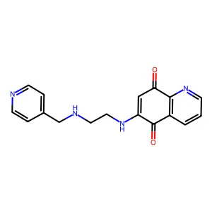 5,8-Quinolinedione, 6-(2-(4-pyridylmethylamino)ethyl)amino- structure