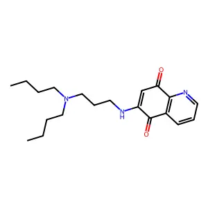 5,8-Quinolinedione, 6-((3-dibutylamino)propyl)amino- structure