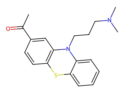 But-2-enedioic acid;1-[10-[3-(dimethylamino)propyl]phenothiazin-2-yl]ethanone structure