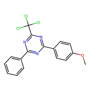 2-(4-Methoxyphenyl)-4-phenyl-6-(trichloromethyl)-1,3,5-triazine structure