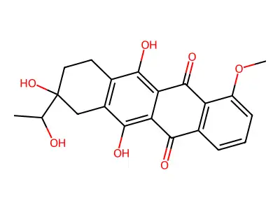 7-Deoxy-13-dihydrodaunorubicinone structure