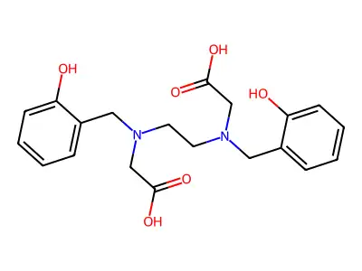 N,N'-Bis(2-hydroxybenzyl)ethylenediamine-N,N'-diacetic acid structure