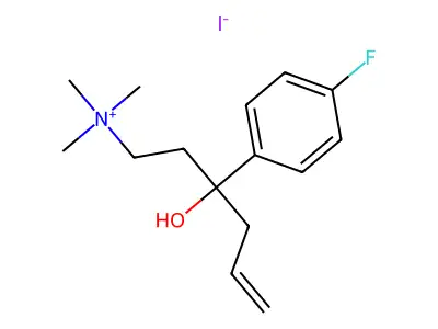 (3-(p-Fluorophenyl)-3-hydroxy-5-hexenyl)trimethylammonium iodide structure