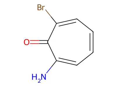 2,4,6-Cycloheptatrien-1-one, 2-amino-7-bromo- structure