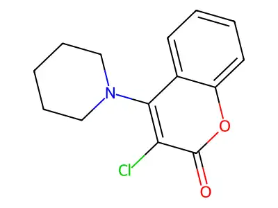 Coumarin, 3-chloro-4-piperidino- structure