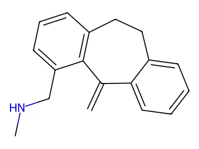 5H-Dibenzo(a,d)cycloheptene-4-methylamine, 10,11-dihydro-N-methyl-5-methylene- structure